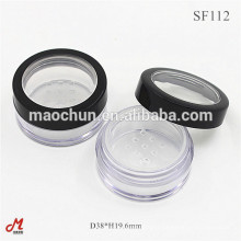 Windowed cap clear loose powder jar with seive